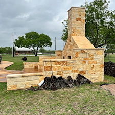 Limestone-Outdoor-Fireplace-Restoration-Soft-Wash-Sinton-TX 4