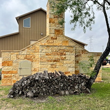 Limestone-Outdoor-Fireplace-Restoration-Soft-Wash-Sinton-TX 5