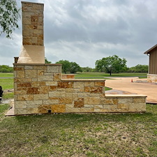 Limestone-Outdoor-Fireplace-Restoration-Soft-Wash-Sinton-TX 6