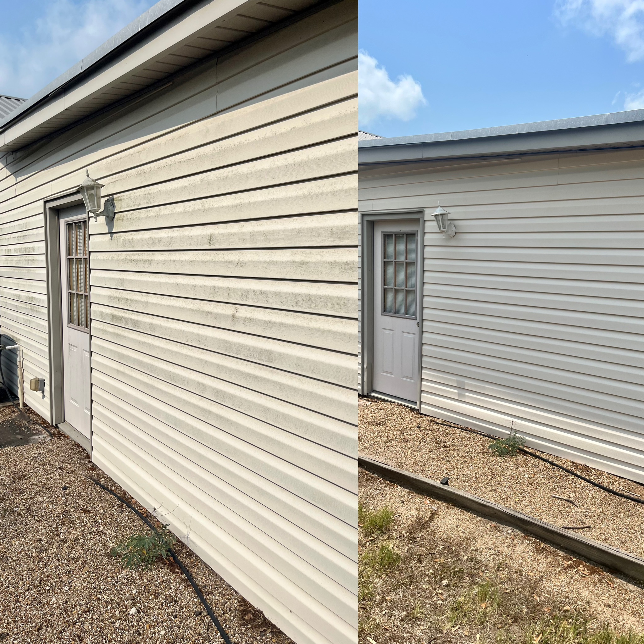 Revitalize Your Home with Mystic Pressure Wash: A Stunning Soft Washing Transformation in Mathis, TX